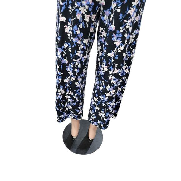 J. Jill Women's Wearever Double Face Jersey Floral Print Wide Leg Cropped Pants - Picture 9 of 12